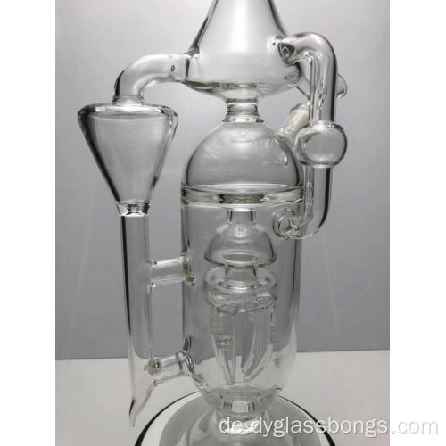 Weiße Farbe Percycler Glasbongs mit 14mm Schale